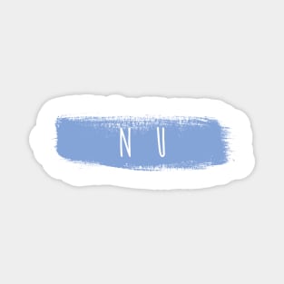 Nu Blue Brush Stroke Magnet