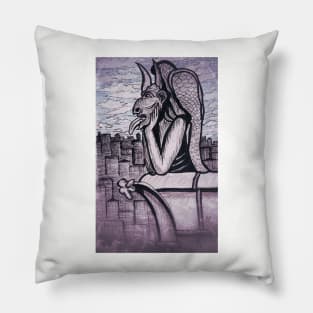 Gargoyle on the Building Pillow