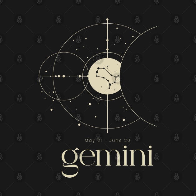Aesthetic Gemini Star Constellation Zodiac Sign Astrology Horoscope by Vermint Studio