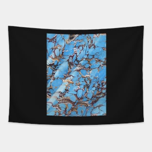 Blue Marbled Paper Tapestry