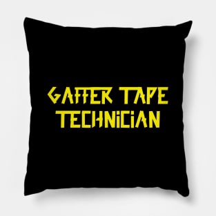 Gaffer tape technician Yellow Tape Pillow