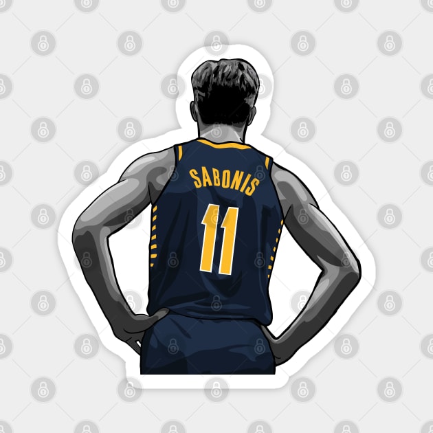 Domantas Sabonis Vector Standing Magnet by qiangdade