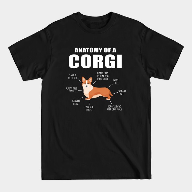 Discover Corgi Anatomy - Corgi Lover - T-Shirt