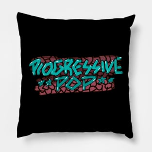 Progressive pop vintage Pillow