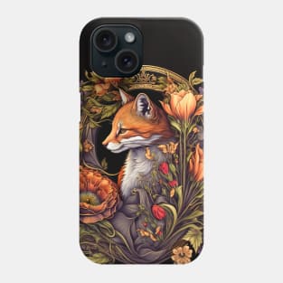 Fox and flowers Phone Case