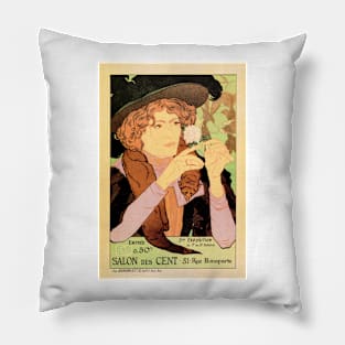 SALON DES CENT Vintage Arts Exhibition France 31 Rue Bonaparte Poster Pillow