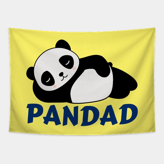 Panda Dad | Panda Pun Tapestry by Allthingspunny