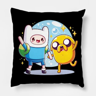 Happy Finn and Jake Pillow