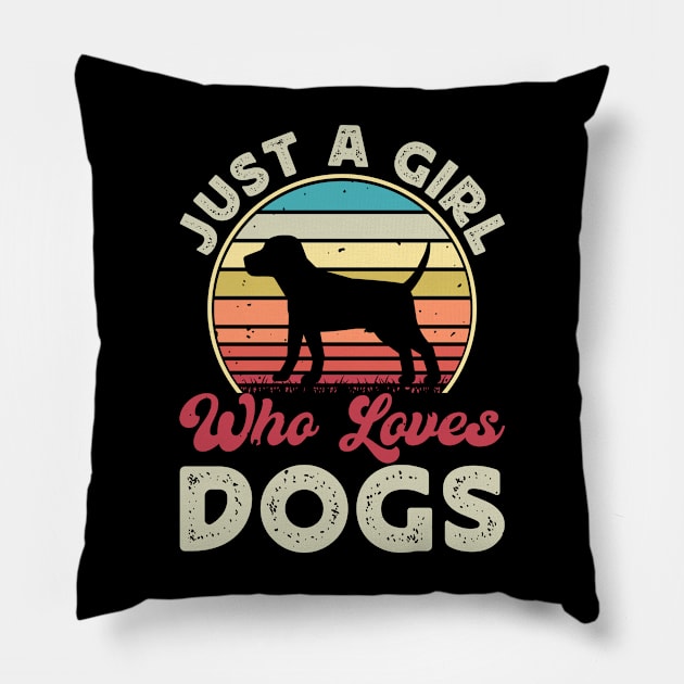 Just A Girl Who Loves DOg Training T shirt For Women T-Shirt T-Shirt Pillow by Xamgi