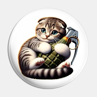 Cat and Grenade Pin