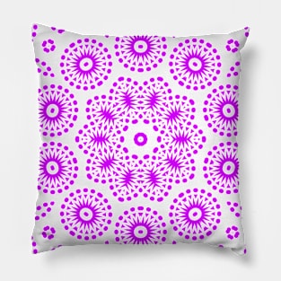 Mandala Kaleidoscope in Pinkish Purple Pillow