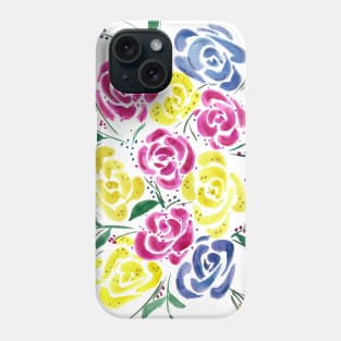 watercolor flowers bouquet Phone Case