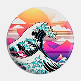 Retro Sea Wave Pin