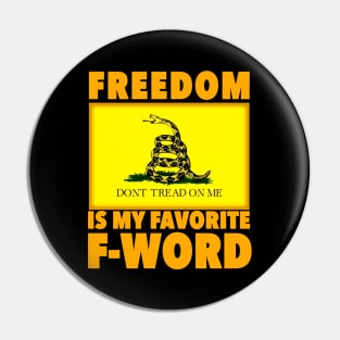 Favorite F-Word (Orange Lettering) Pin