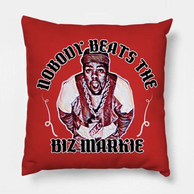 Nobody beats the biz //// Vintage Hip Hop Design Pillow by Trendsdk