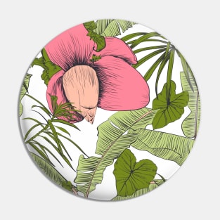 Seamless tropical pattern with banana palms Pin