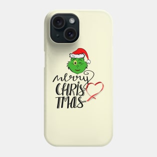 MERRY CHRISTMAS - HEART - Green Elf Phone Case