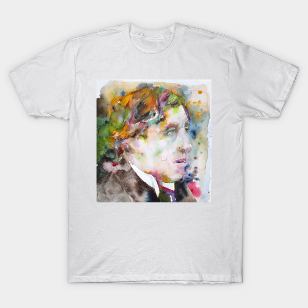 Discover OSCAR WILDE watercolor portrait .20 - Oscar Wilde - T-Shirt