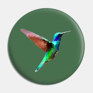 Lowpoly Hummingbird  (Blue Version) Pin