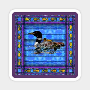 Colorful Loon quilt Magnet