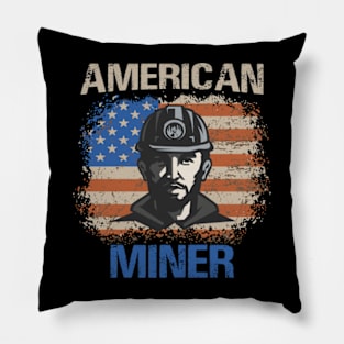 American Miner Pillow