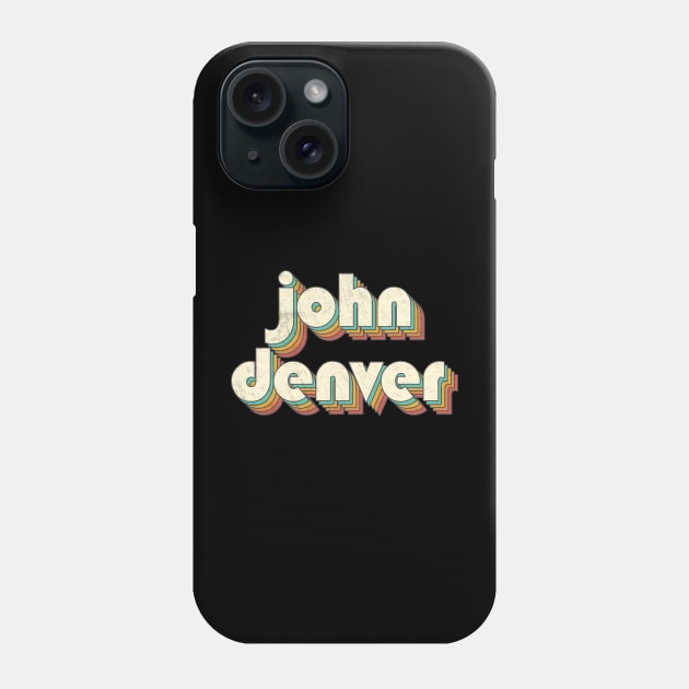 Retro Vintage Rainbow John Letters Distressed Style Phone Case by Cables Skull Design