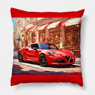 Alfa Romeo 4c in a French ambience Pillow