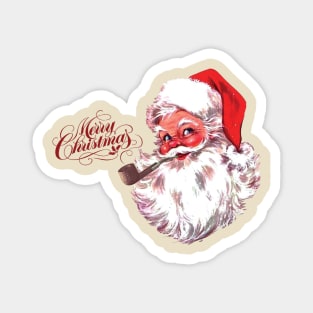 Merry Christmas From A Classic Pipe Smoker Magnet