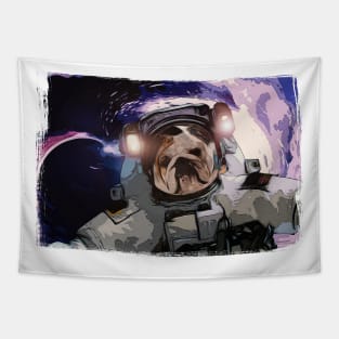 astrodog bulldog Tapestry