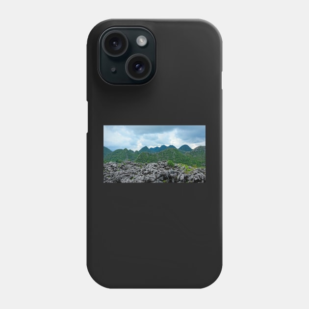 Vietnam - Route de Ha Giang à Dong Van. Plateau karstique Phone Case by franck380