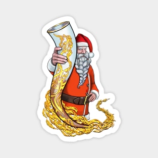 Nordic Viking Santa with his favorite Horn Magnet