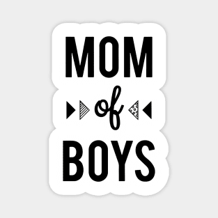 Mom Of Boys Family Heart Love Cloth Black And White Shirt Son Magnet