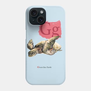 G is for Green Sea Turtle Phone Case