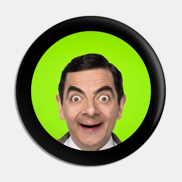 Mr Bean Green Pin by Printnation