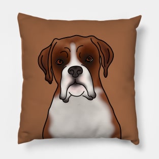 Boxer Dog Portrait Pillow