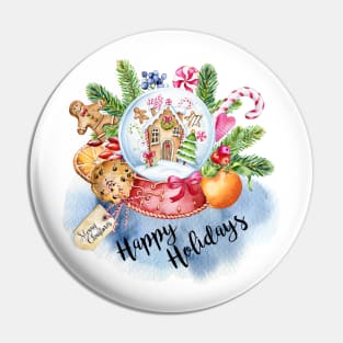 Christmas Snow Globe Pin