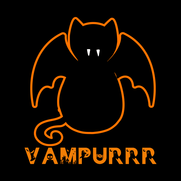 Funny Gifts for Halloween Vampurrr by MARKBAY Shop