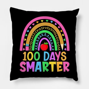 100th Day of School Teacher 100 Days Smarter  BoyGirl Pillow