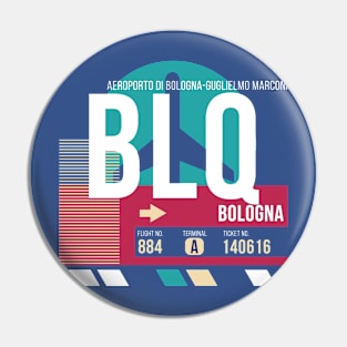 Bologna, Italy (BLQ) Airport Code Baggage Tag E Pin