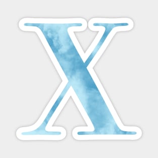 Clouds Blue Sky Initial Letter X Magnet