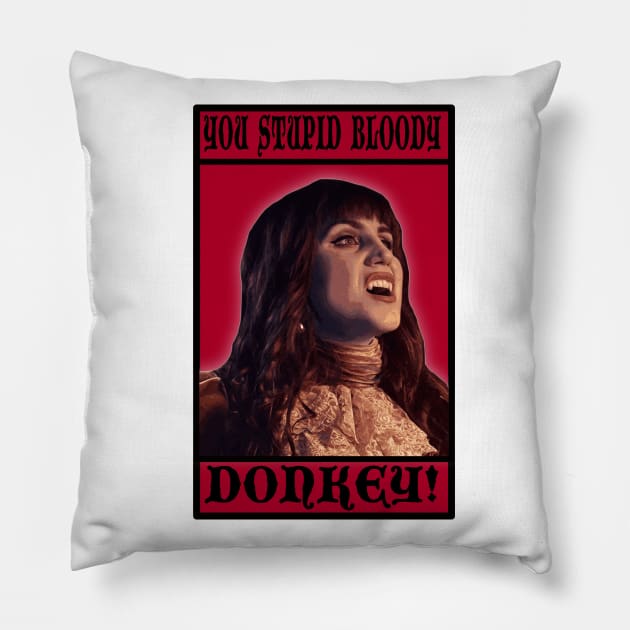 You Stupid Bloody Donkey Pillow by dflynndesigns