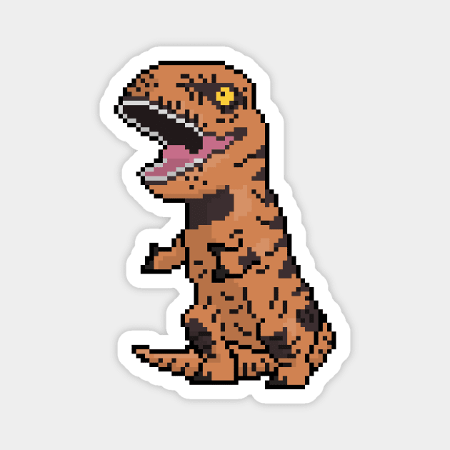 Pixely T-Rex Magnet by Caloy