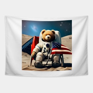 Teddy in a Space suit on the Moon Tapestry