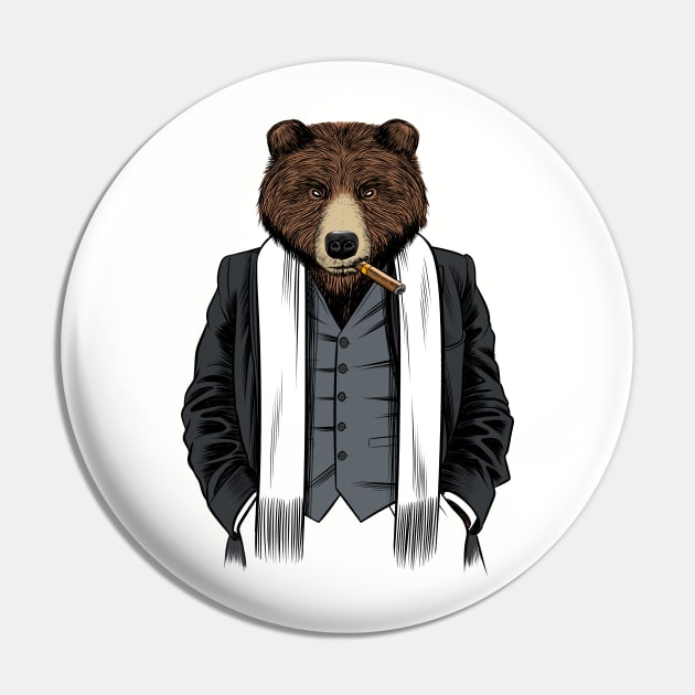 Grizzly Gangster Pin by albertocubatas