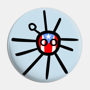 Puerto Rico Taino Sun Boricua Flag Pin