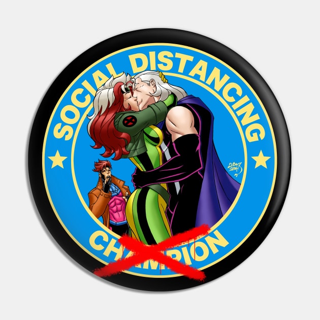 X Social Distancing Champion Pin by artoflucas