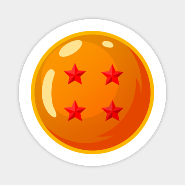 4 Star Dragonball Centered Dbz Dragonball Magnet