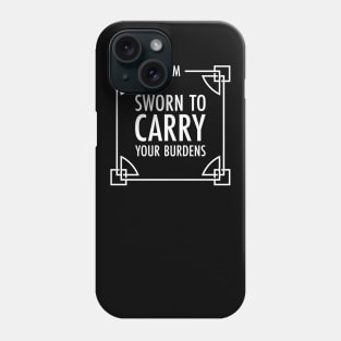 I am Sworn to Carry Your Burdens - Lydia Skyrim Bag Phone Case