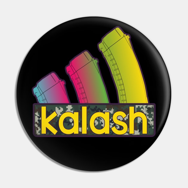 Colorful Kalash three AK assault rifle magazines Pin by FAawRay