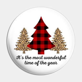 LEOPARD AND PLAID CHRISTMAS TREE Pin